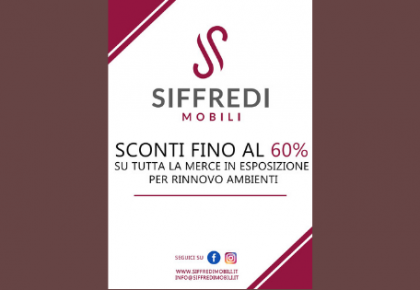 Immagine vendita promozionale Siffredi Mobili Albenga